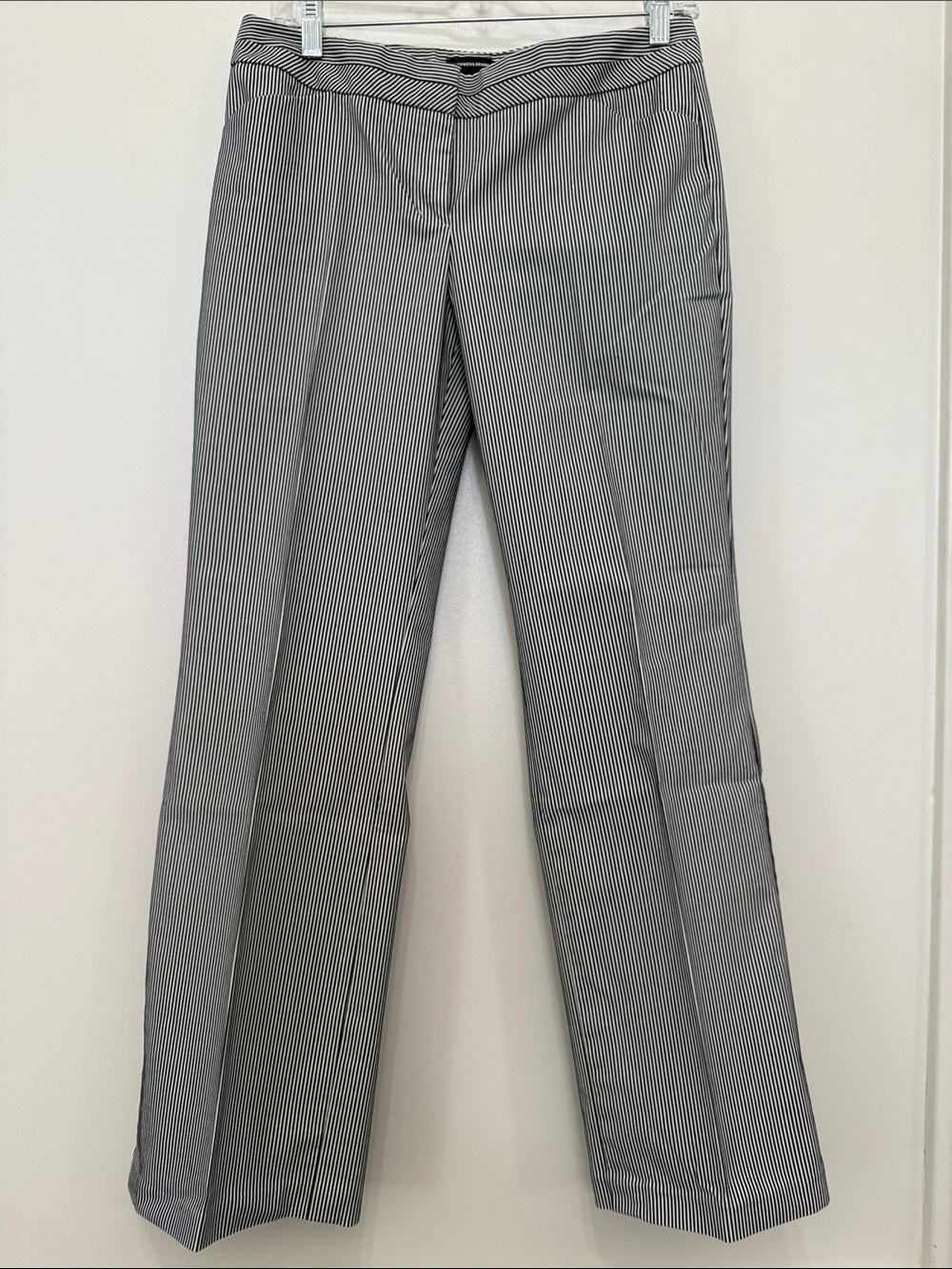 Express Black & White Pinstripe Wide Leg Dress Pants
